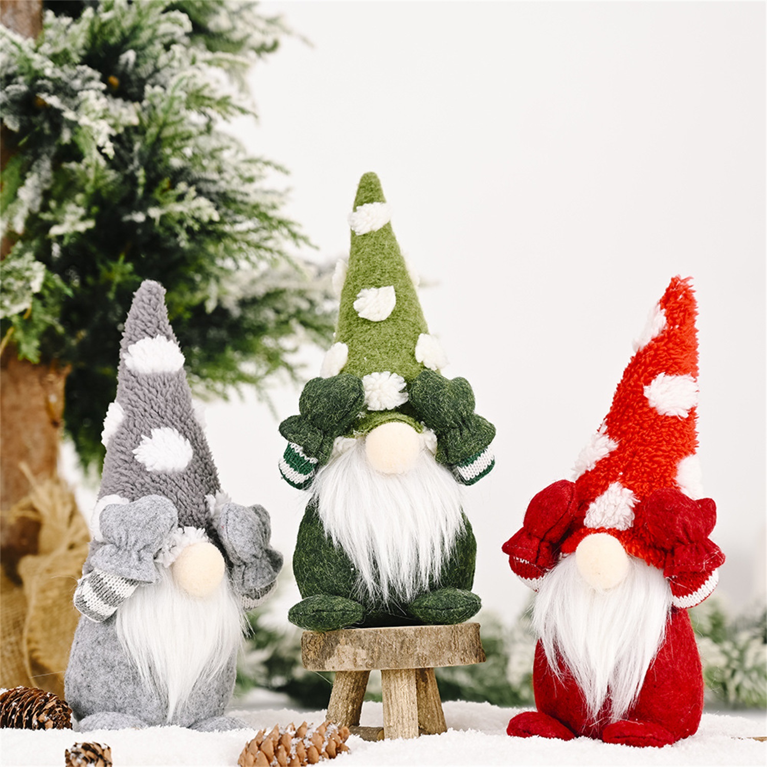 Couple of gnomes Christmas Gnome Doll - Christmas Santa Gnome Doll Toy Handmade Holiday