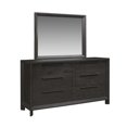 thumbnail image 6 of Bowery Hill 6 Drawer Solid Wood Dresser in Basalt Gray, 6 of 9
