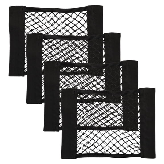 Tineasur Black Stretchable Cargo Net with Oxford Fabric for Car Trunk Storage and Organizer Accessories