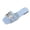 .Blue, variant on Agkizg Womens Indoor Outdoor Slides, Beach Walking Sandals, Squares Toe Metal Decorative Slide Sandals Breathable Comfortable Plus Size Open Toe Summer Beach Casual Slippers