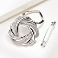 thumbnail image 3 of Litie Women Shining Rhinestones Inlaid Scarf Ring Clip,Round Ring Wrap Holder Clothes Corner Knotted Button Brooch for Clothing Neckerchief Accessories, 3 of 7