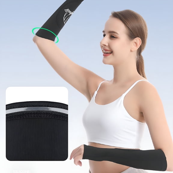 TELOLY 1Pair Volleyball Arm Sleeves, Youth Passing Forearm Compression Sleeves with Thumbhole Reduces Strain Swelling Anti-collision Elbow Arm Guard