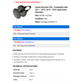 thumbnail image 2 of Sound Absorber Clip - Compatible with 2011 - 2012, 2014 - 2018 Jeep Grand Cherokee 2015 2016 2017, 2 of 2