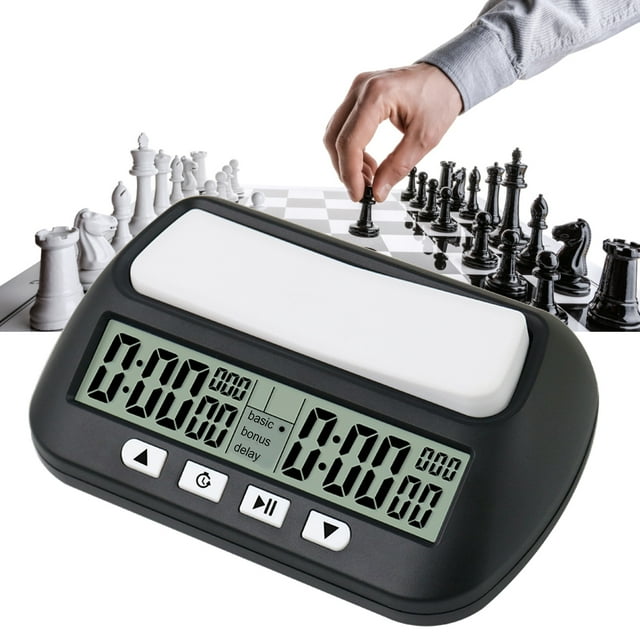 Neinkie Race Timer Big Seesaw Button High Precision Wide Range of Use Quick Reaction Easy to Control Count Up Down Electronic Board Compact Digital Watch Professional Chess Clock for GO Game