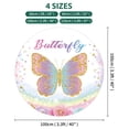 thumbnail image 3 of Kainsy Custom Name Neutral Rug for Baby Gifts: Personalized Butterfly Newborn Rug for Boys Girls - Customized Toddler Rug with Floral Design for Nurseries and Baby Rooms(2ft/24" Round), 3 of 9