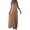 Brown, variant on Efsteb Womens Solid Color V Neck Spaghetti Strap Maxi Dress Summer Casual Sleeveless Tank Dress Loose Beach Sundress with Pocket (Brown,XXL)