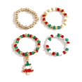 thumbnail image 2 of Festive Holiday Alloy Rings, 4-Piece Set: Snowflake, Gift Box, Elk, Bell, and Santa Claus Designs, 2 of 2