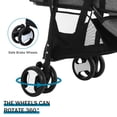 thumbnail image 4 of CL.HPAHKL 3 in 1 Dog Stroller For Medium Small Dogs Cats, 4 Wheels Folding Cat Stroller Pet Stroller with Removable Carrier, Portable Dog Cat Cage Jogger Stroller with Storage Lightweight for Travel, 4 of 7