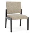 thumbnail image 1 of Pemberly Row Waiting Reception Armless Guest Chair Wood Frame in Beige, 1 of 5