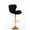 Black, variant on Velvet Bar Stools with Golden Accents | Swivel and Height Adjustment for Versatile Use | Elevate Your Bar Experience