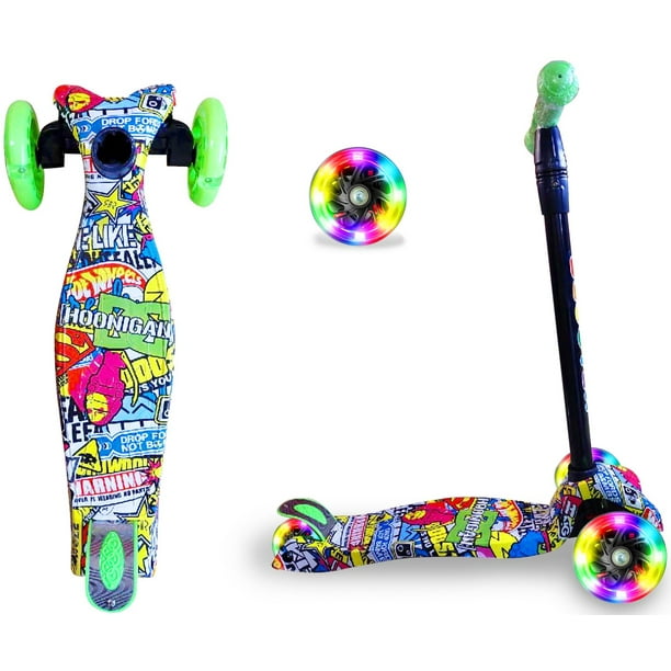 Patin del diablo o scooter con luz niño Toy Contrapeso entrenador