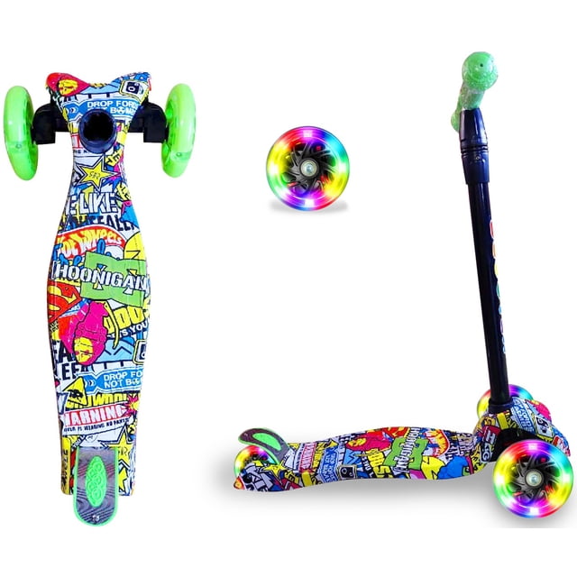 Patin del diablo o scooter con luz niño Toy Contrapeso entrenador
