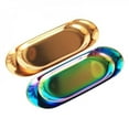 thumbnail image 3 of Metal Storage Tray Oval Stainless Steel Tray Snack Fruit Cosmetics Jewelry Storage Organizer, 3 of 6
