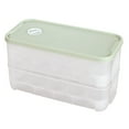 thumbnail image 1 of facefd Egg Storage Box 20 Grids Egg Storage Container Double Layer Plastic Egg Holder Egg Tray Container with Lid light green Type2, 1 of 6