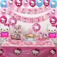 thumbnail image 4 of Decoraciones de fiesta de cumpleaños de Hello Kitty, globos blancos de gatito, vajilla desechable, telón de fondo para niños, suministros de fiesta, regalos de juguete, 4 of 4