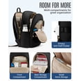 thumbnail image 4 of Mochila LIGHT FLIGHT FLIGHT FLIGHT Travel 15.6 pulgadas para mujer, negra, 4 of 9
