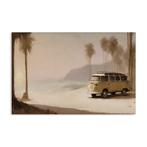 Stupell Industries Coastal Tranquil Beach Day Canvas Art, 24 x 16, by Noah Bay