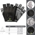 thumbnail image 1 of Guantes de gimnasio para hombre y mujer, manoplas profesionales para levantamiento de pesas, Crossfit, entrenamiento, culturismo, medio dedo, Protector de mano Fivean Guantes deportivos, 1 of 2