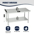thumbnail image 6 of Kleensteel NSF 30x60 Stainless Steel Workbench with Adjustable Undershelf, Heavy-Duty Commercial Prep Table, 6 of 13