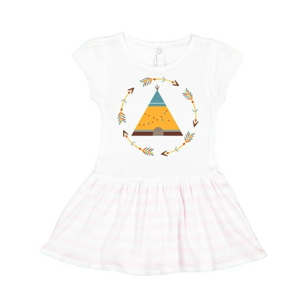 

Inktastic Tribal Arrow Native Teepee Gift Toddler Girl Dress