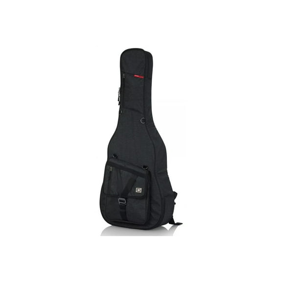 Gator Cases GT-ACOUSTIC-BLK Transit Series Foam Padded Acoustic Guitar Gig Bag