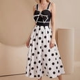 thumbnail image 3 of Women Vintage Polka Dot One Piece Swimsuit Oversized Bow Cut Out Tummy Control Bathing Suit Retro High Waist Swimwear, 3 of 7