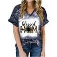 thumbnail image 2 of EQWLJWE Women Blessed Mama T-Shirt Blessed Mom Shirts Blessed Leopard Floral Mother Tee Tops, 2 of 5