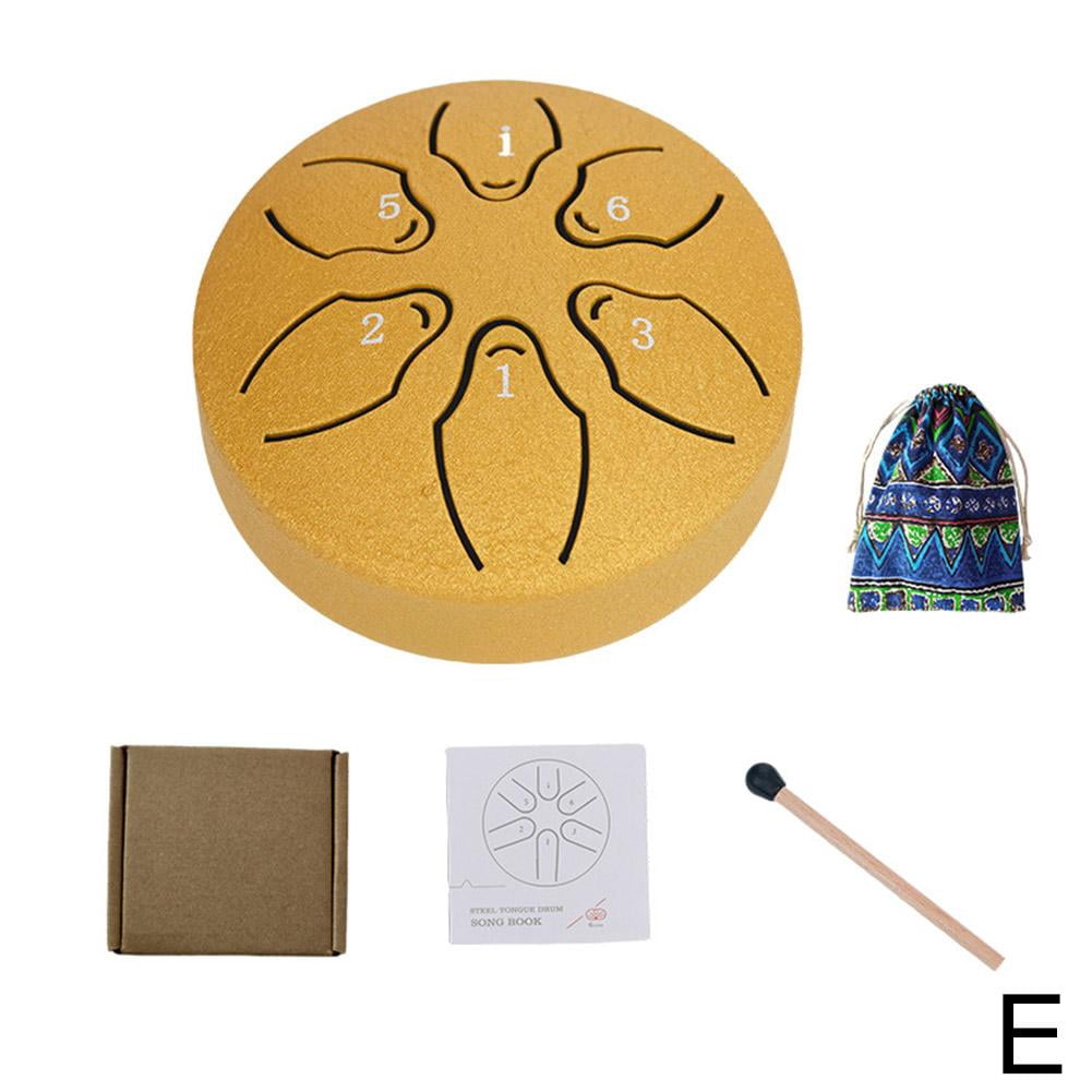Tambor De Lluvia Rain Drum For Outside Garden, Steel Tongue Drum Rain Chime Waterproof, Rain Drum Instrument For Outside Musical Instrument, Mini Handpan Drum 3 Inches 6 Notes (Black Rain Drum For Garden