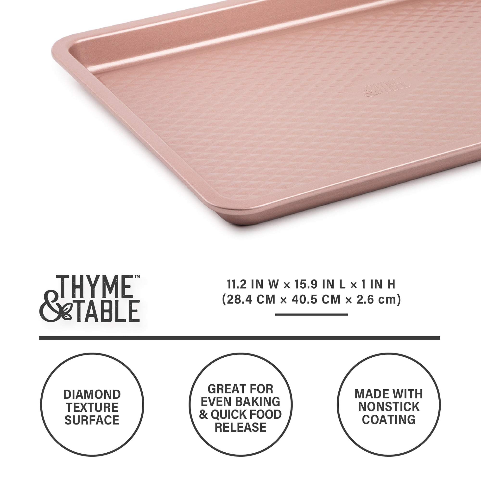 Cookie Sheet Ultimage - 15” x 10” - Rose Gold - The Fancy Frog