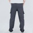 thumbnail image 3 of Boys Cargo Pants Stretch Elastic Waist Twill Joggers Kids Solid Casual Pants with Pockets, 3 of 6