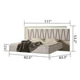 thumbnail image 6 of Delfano Modern Style 4 Pc King Bedroom Set Made with wood in Beige, 6 of 17