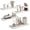 White, variant on Eunos Floating Shelves for Wall, 16 inch 4 Pack Wood Shelves for Bathroom, Bedroom, Living Room, Kitchen, White