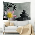 thumbnail image 4 of Shiartex Flowers Rocks Bamboo Plant Print Wall Tapestry Art 60*40in, 4 of 6