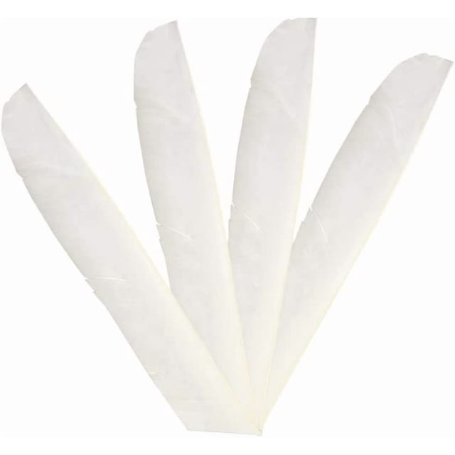 50 Pcs Archery Arrow Fletching Spiral Wrap Full Length Arrow Feather 7~10" Right Wing and Left Wing for Flu Flu Arrows