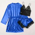 thumbnail image 3 of Womens Lingerie Satin Silk Pajamas Nightdress Robes Underwear Sleepwear Bodysuit, 3 of 7