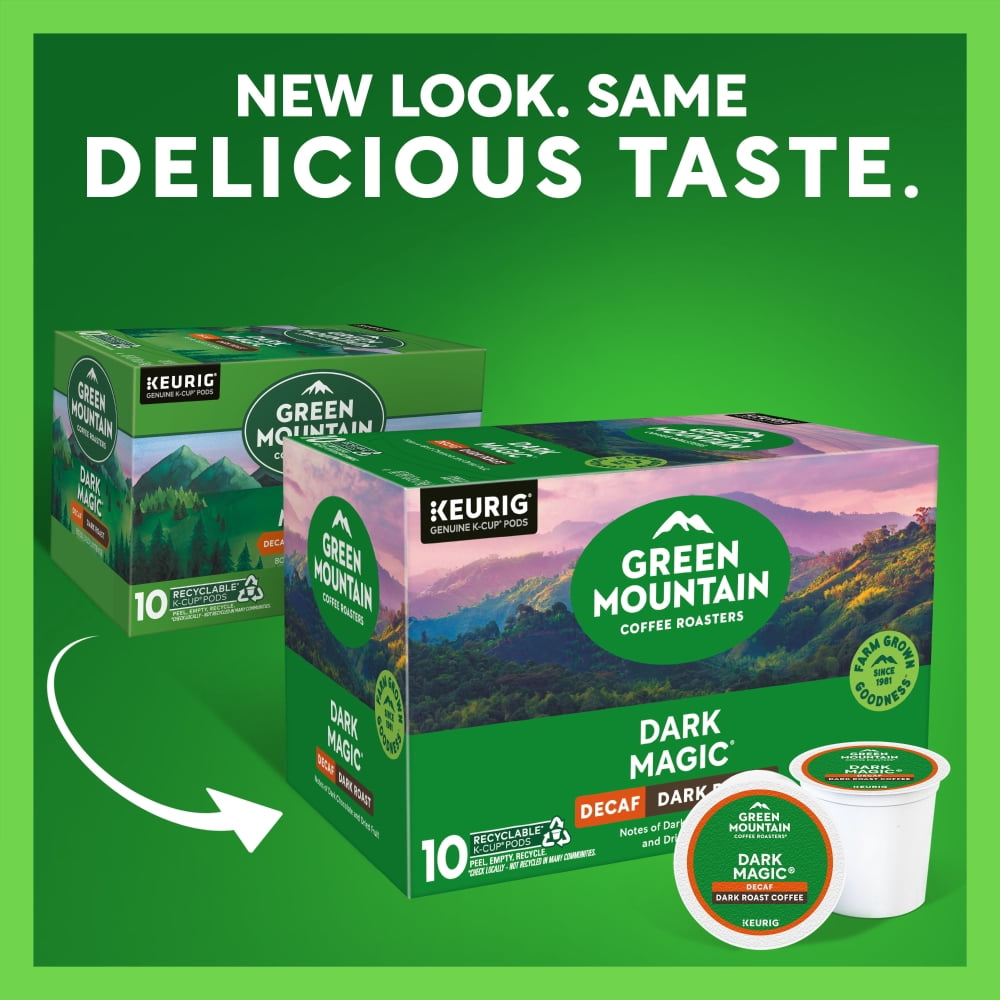 Green Mountain Coffee Dark Magic Decaf Dark Roast K-Cup Coffee Pods 10 ct - 3 Pack