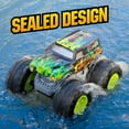 thumbnail image 3 of Amphibious RC Monster Truck Waterproof, 4WD Remote Control Monster Car for Kids, All Terrain Off Road Stunt Car with Gyroscope & 360° Spins, Pool Water Toy Gift, 3 of 13