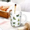 thumbnail image 3 of Yiaed Cute Avocado Yoga Print Ceramics Coffee,Large Handle Design,Extra Large Tea and Coffee Cup for Office and Home Mugs, 3 of 6