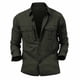 thumbnail image 4 of European And American Men's Shirt Double Pocket Casual Long Sleeved Top For Men 2XL, 4 of 5