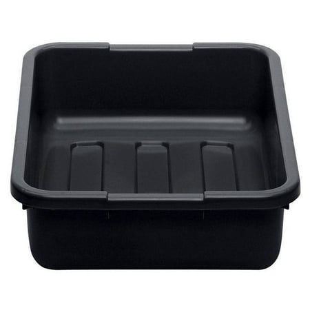 Cambro 21155CBP110 Poly Cambox 21" x 15" x 5" Black Polyethylene Bus Box with Ribbed Bottom
