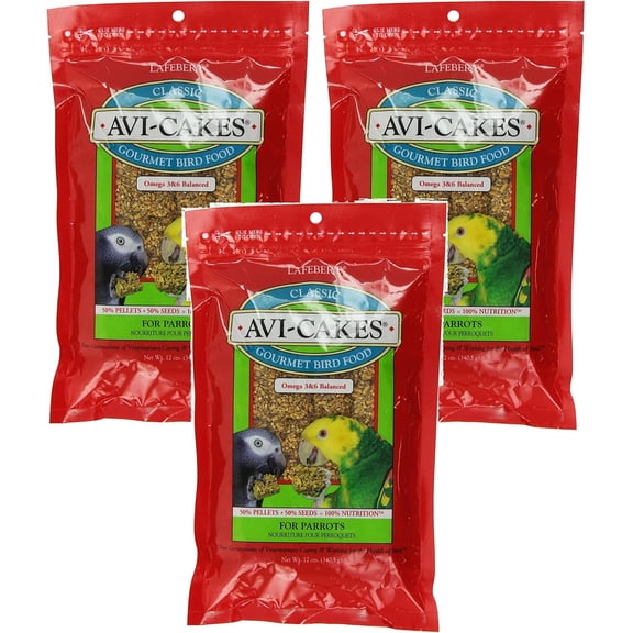(3 Pack) Lafeber'S Classic Avi-Cakes For Parrots