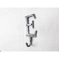 thumbnail image 2 of Hampton Nautical Rustic Silver Cast Iron Letter E Alphabet Wall Hook 6" - Vintage Cast Iron - Ca, 2 of 2