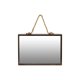 thumbnail image 1 of Espejo de pared rectangular Benzara Inc con marco de metal y suspensión de cuerda juego de 2 bronce, 1 of 2