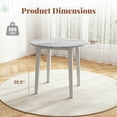thumbnail image 3 of Gymax 35''  Kitchen Table Round Dining Table w/ Marble-textured Veneer Tabletop White, 3 of 10
