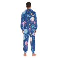 thumbnail image 4 of FORMRS Onesies Pajama for Adults Unisex Hoodie Winter Jumpsuit One Piece Sleepwear, Sizes S-2XL, Light Pink Jellyfish, 4 of 7