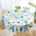 thumbnail image 1 of Round Tablecloth Wrinkle Free Table Cover Floral Tablecloth 60x60 Inch Table Cover for Kitchen Dining Table, 1 of 5