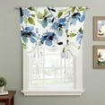 thumbnail image 2 of Blue Green Spring Floral Balloon Curtains for Windows, Bedroom Curtains 54 Inch Length, Weeping Botanical Summer Tie Up Curtains Panels Thermal Insulated Bathroom Curtains Window 42"x54", 2 of 8