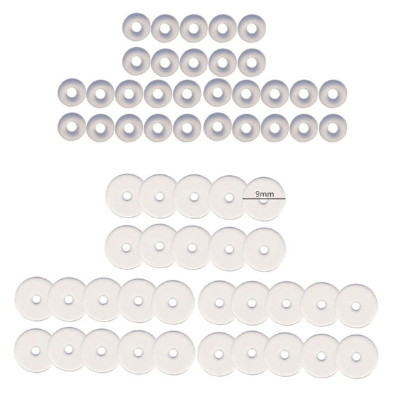 60x Silicone Piercing Disc Stabilize Earrings Earlobe Support Patches Plastic Discs for Earring Back Clear Disc Pads