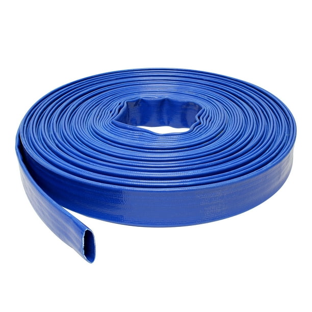 BISupply Discharge Hose 1” IN by 100’ FT Flat Lay PVC Sump Pump