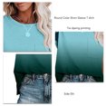 thumbnail image 2 of Camiseta Degradada para Mujer,Camisa Degradada para Mujer Corta Camisa De Manga Corta Degradada para Mujer Tops De Túnica Degradada Camisa Suelta Básica Máxima Comodidad, 2 of 4